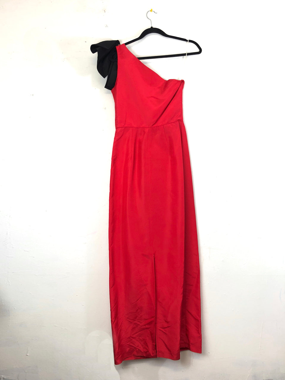 Red & Black 80s Ball Gown Dress