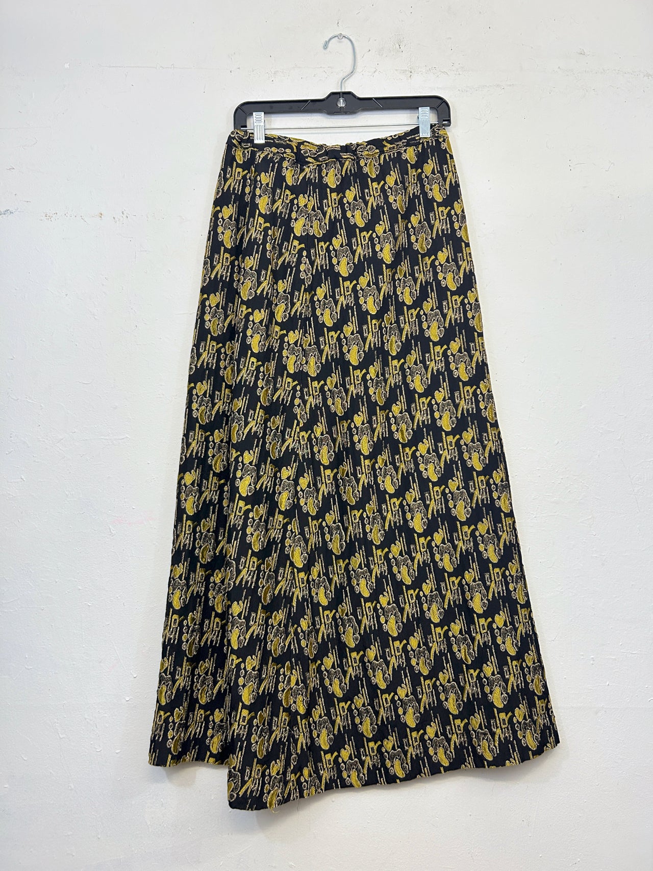 Abstract Gold & Black 60s Maxi Skirt