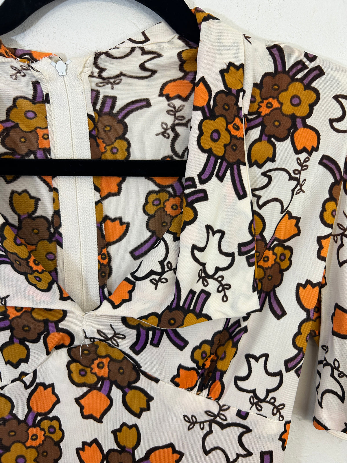 Handmade 70s Floral Mini Dress