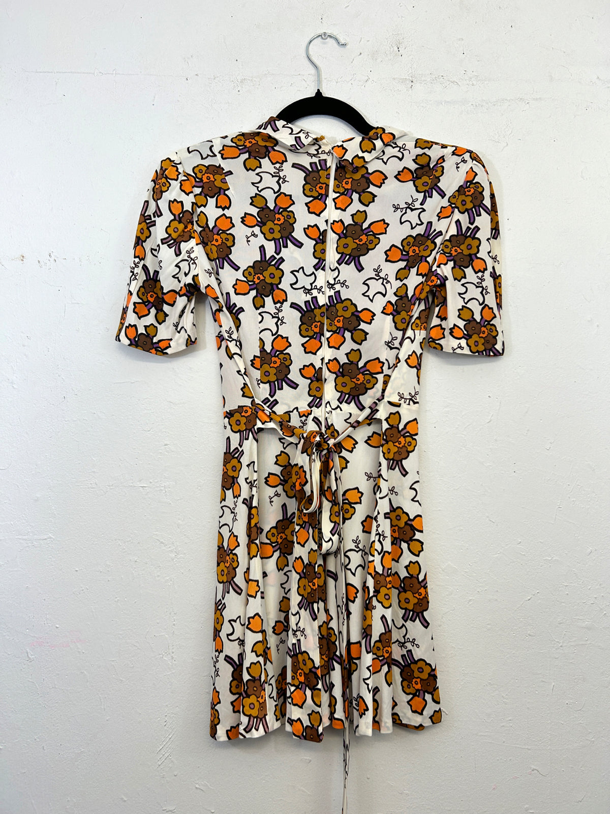 Handmade 70s Floral Mini Dress