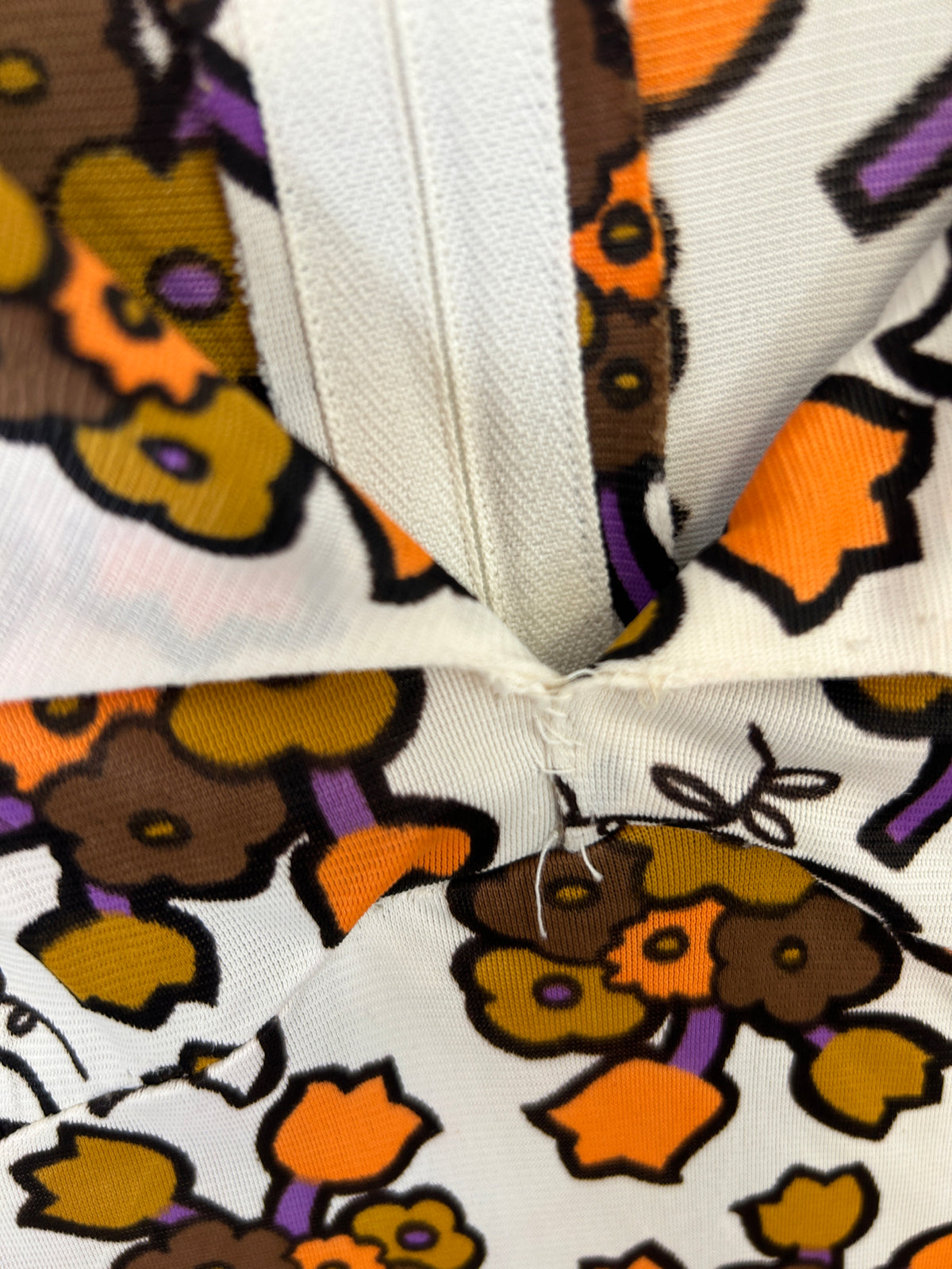 Handmade 70s Floral Mini Dress