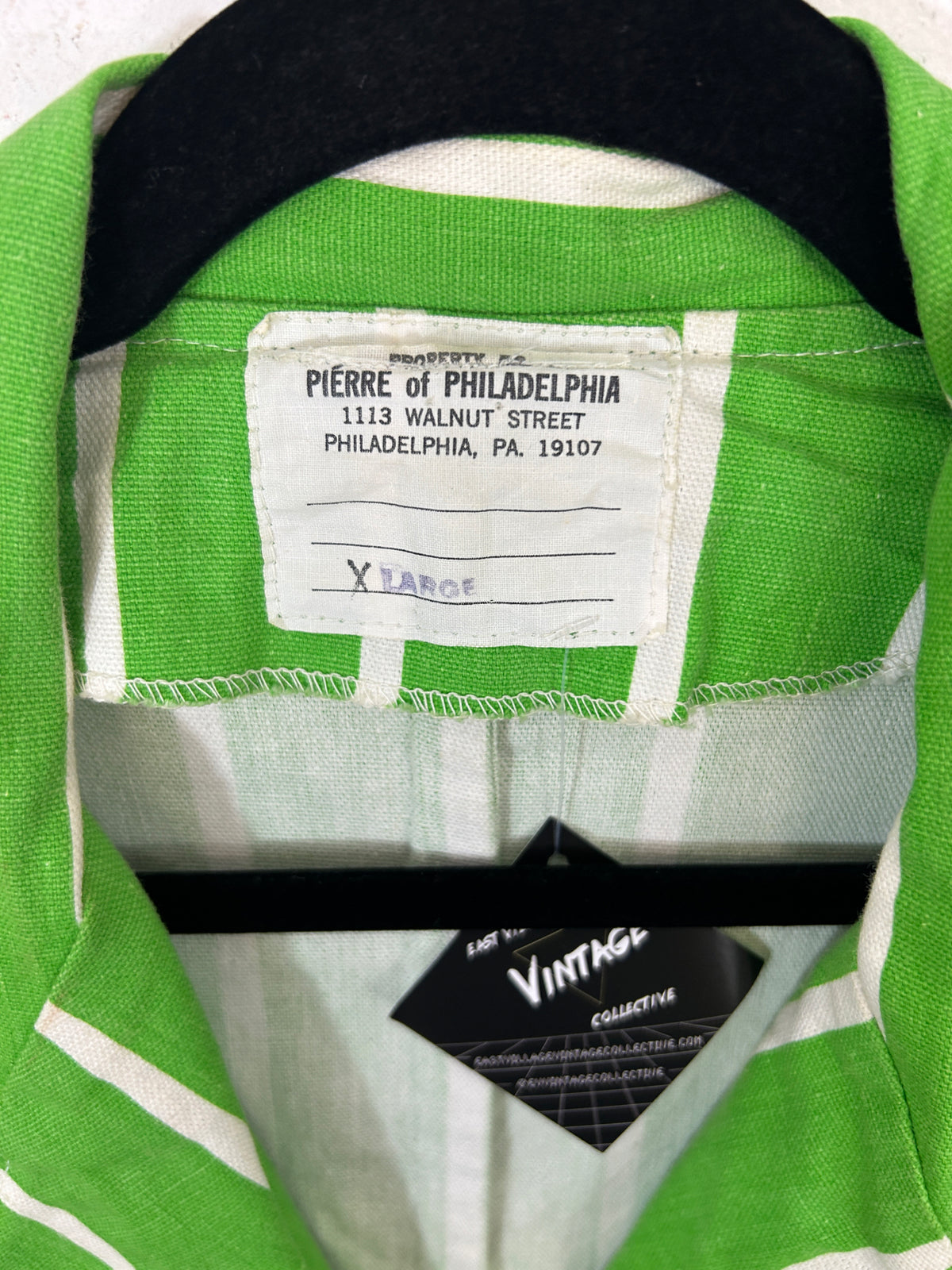 Green & White Striped Chore Jacket