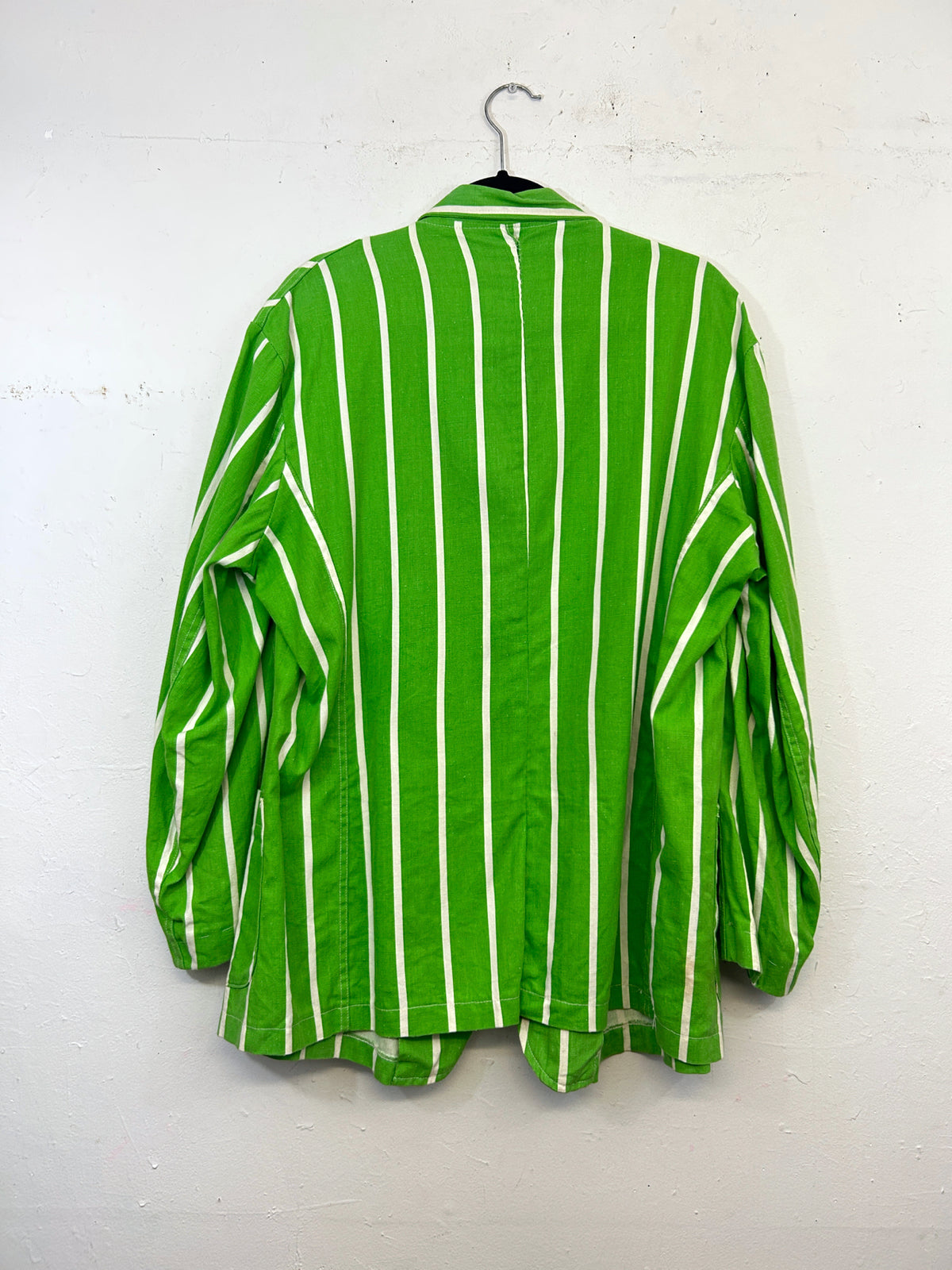 Green & White Striped Chore Jacket
