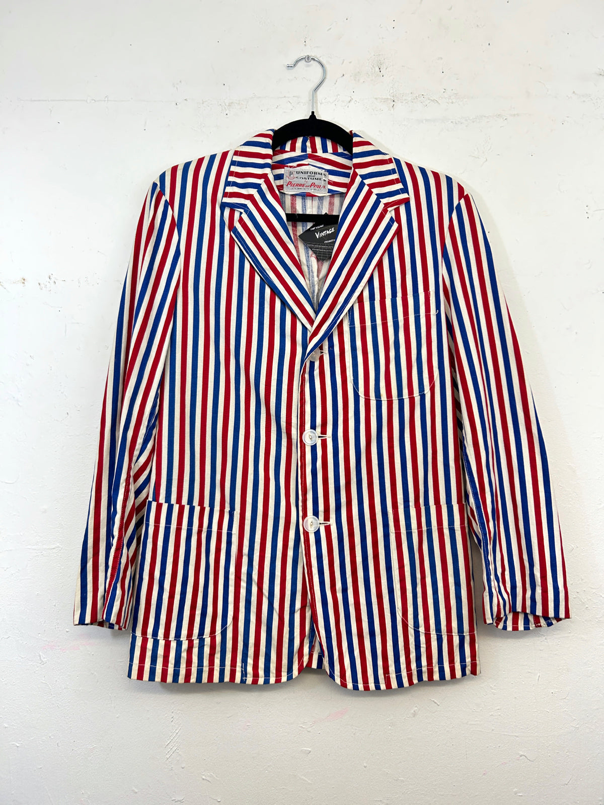 Red, White & Blue Striped Chore Jacket