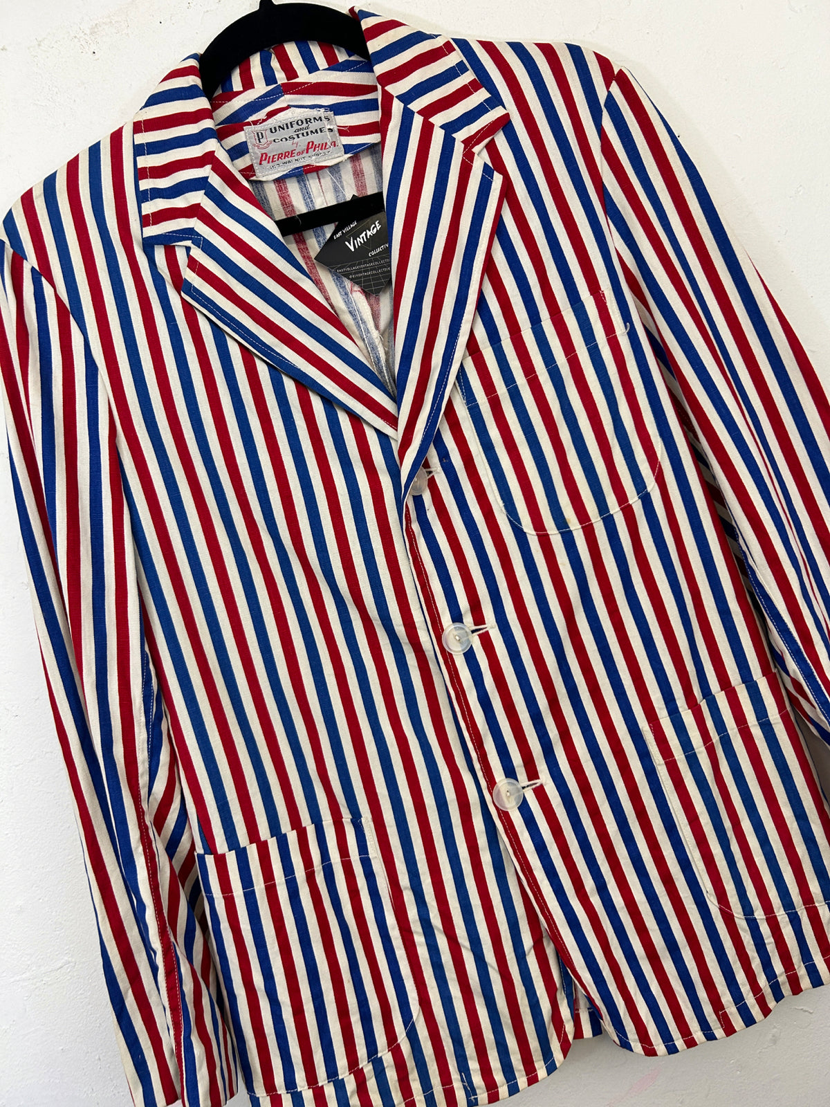 Red, White & Blue Striped Chore Jacket