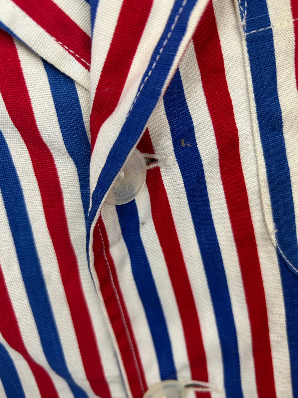 Red, White & Blue Striped Chore Jacket