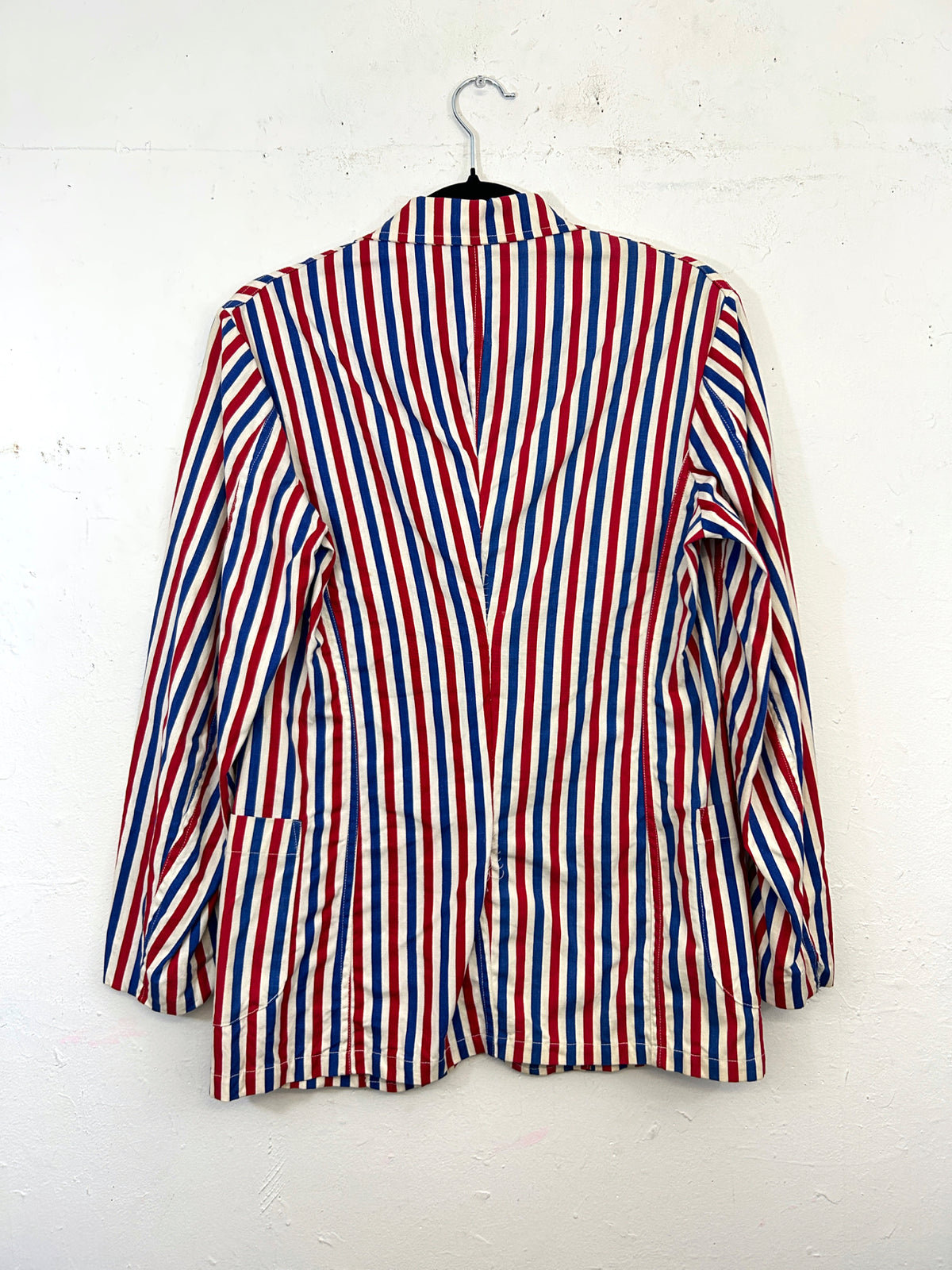 Red, White & Blue Striped Chore Jacket
