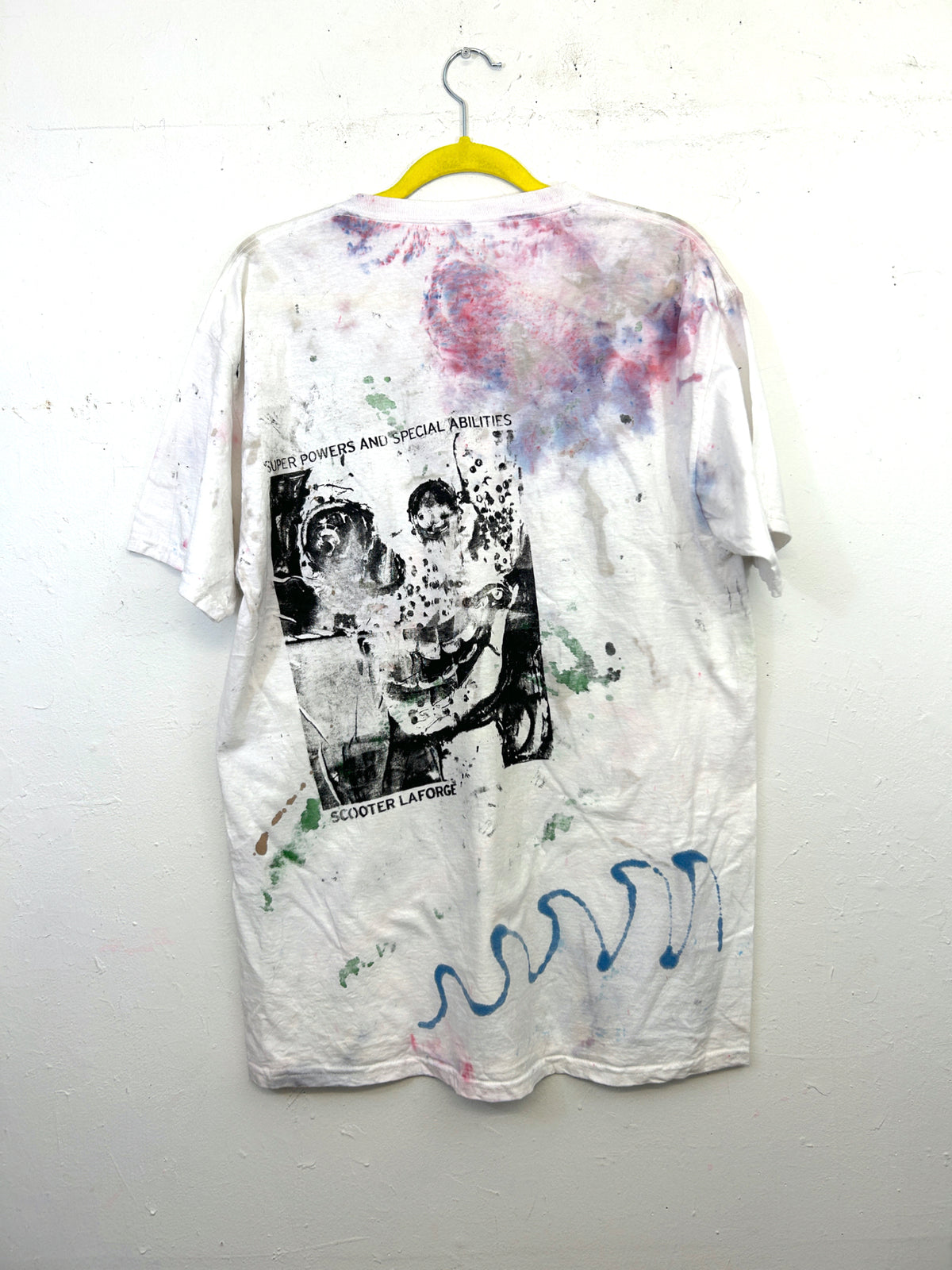 Sea Bird with Special Powers Stencil T-Shirt Hand-Painted by Scooter La Forge 4/30