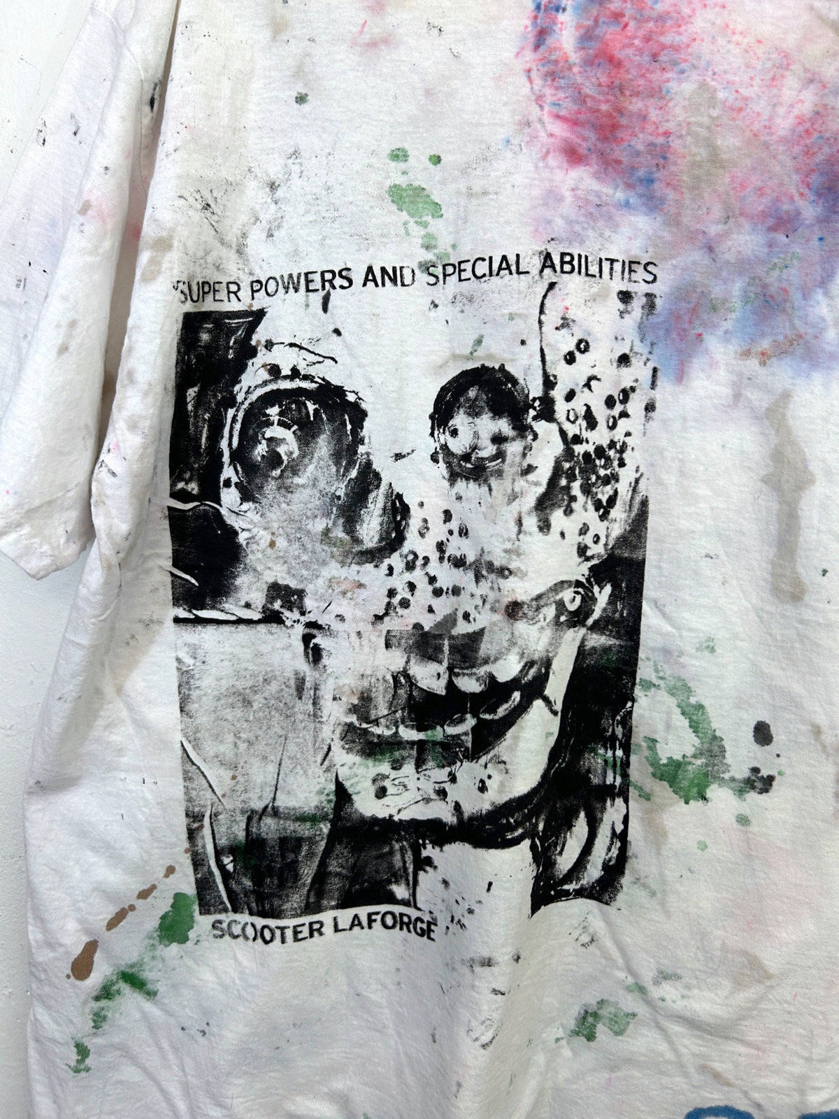 Sea Bird with Special Powers Stencil T-Shirt Hand-Painted by Scooter La Forge 4/30
