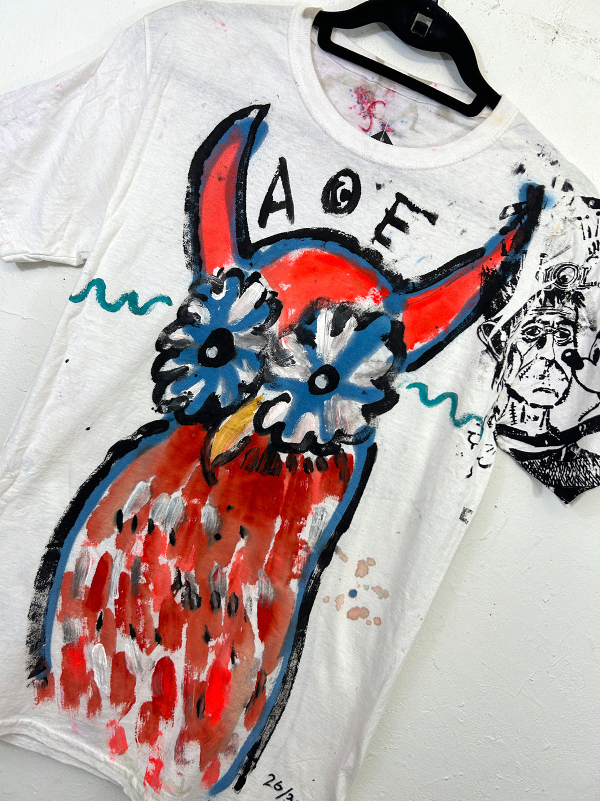 AOE Owl T-Shirt Hand-Painted by Scooter La Forge 26/30