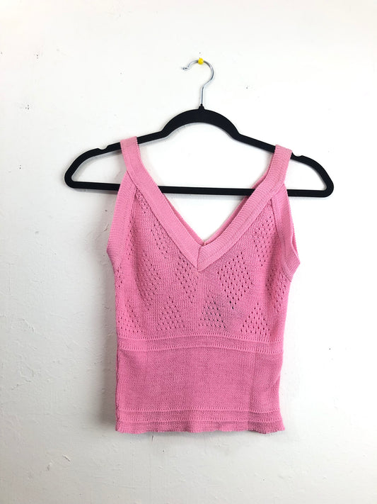 Sleeveless Sweater Vest - Pink (Deadstock)