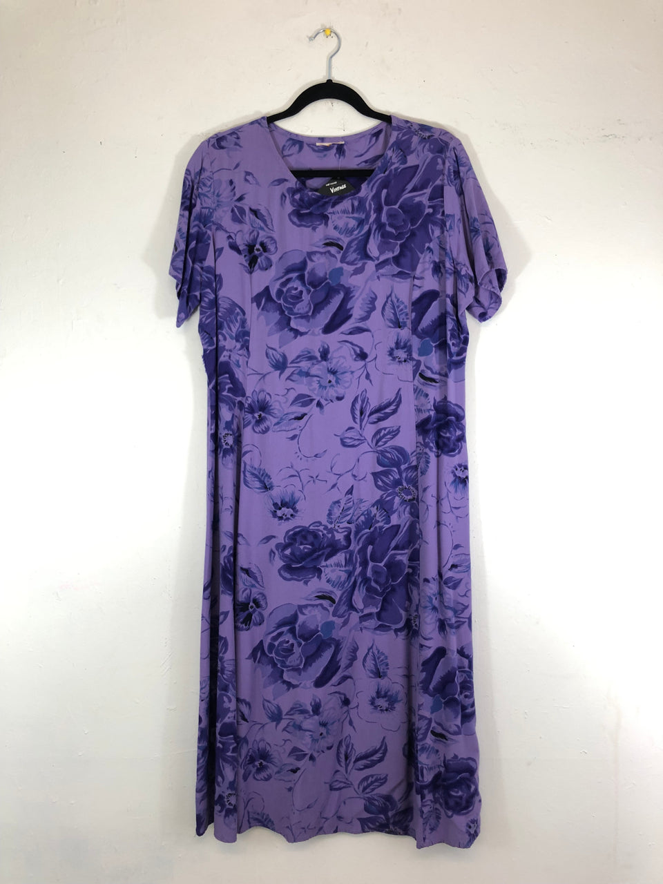 Purple Floral 90s Dress