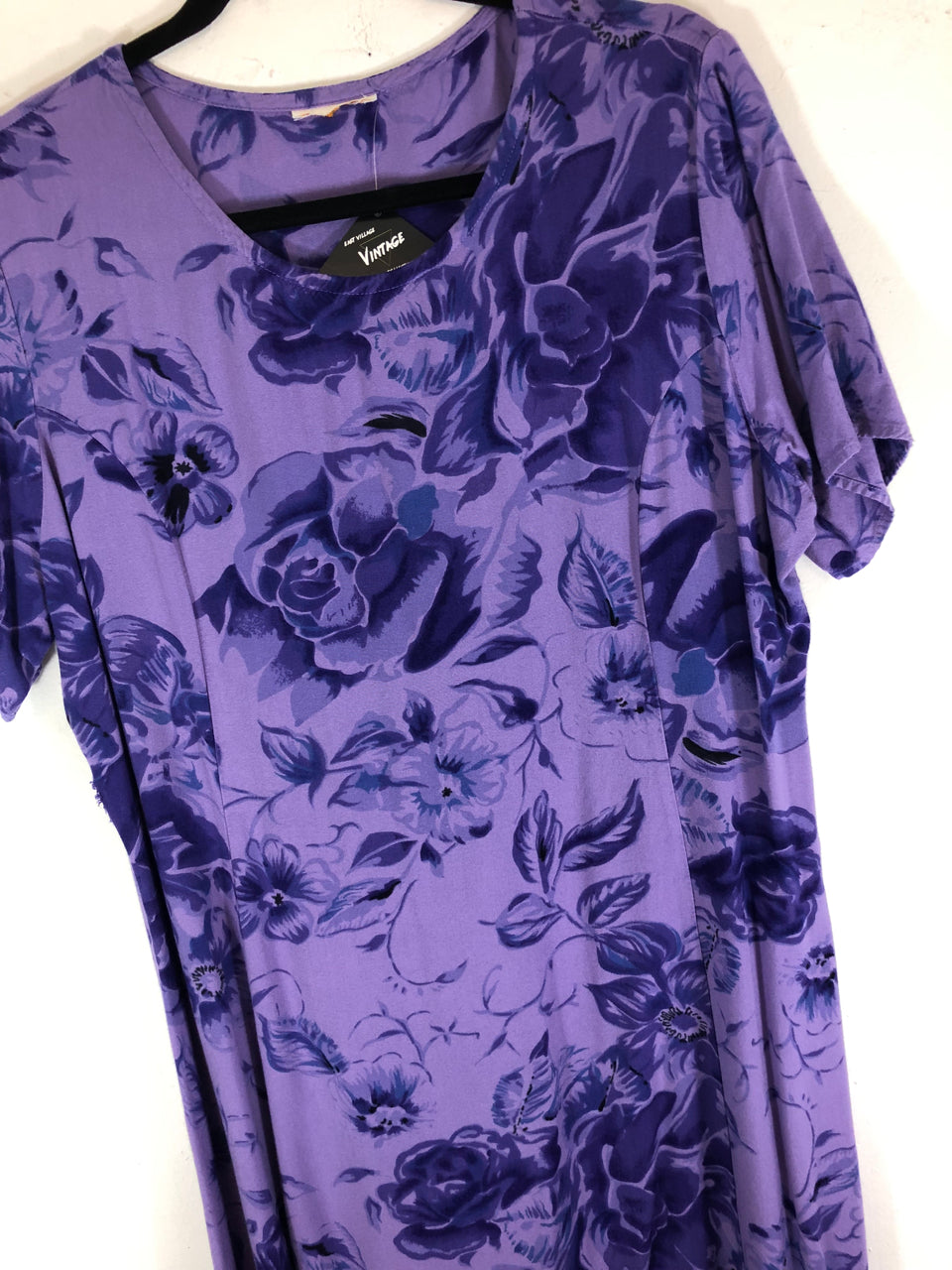 Purple Floral 90s Dress