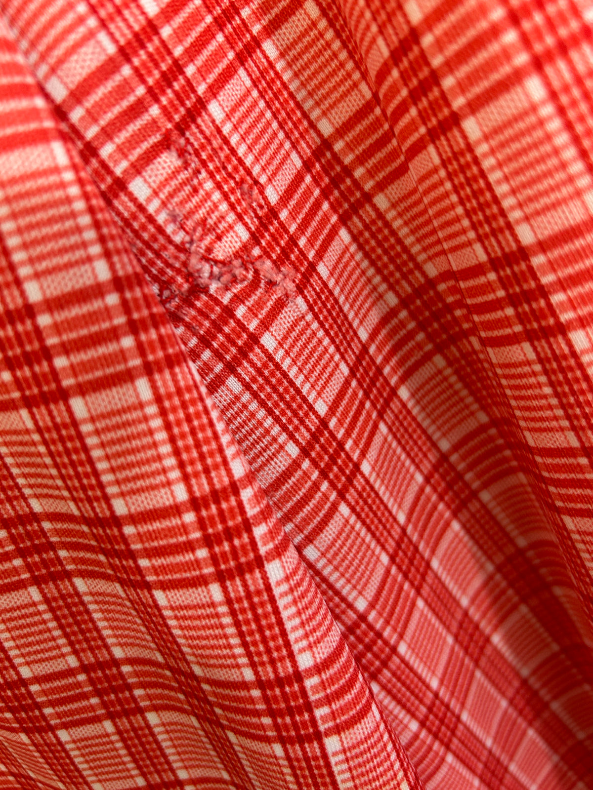 Devon 70s Plaid Polyester Blouse