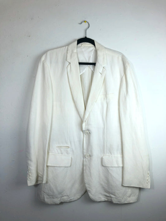 Armani White Linen Blazer