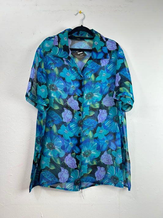 Sheer Floral Blouse