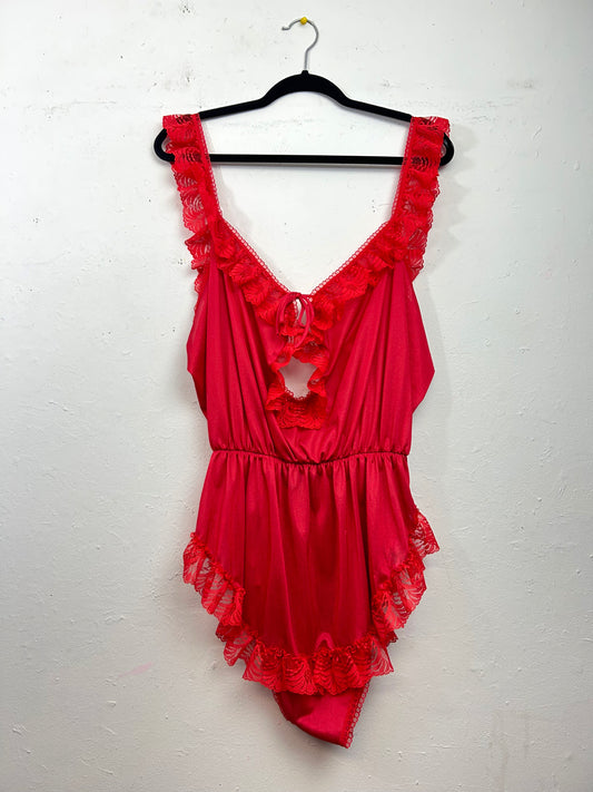 Red 80s Teddy