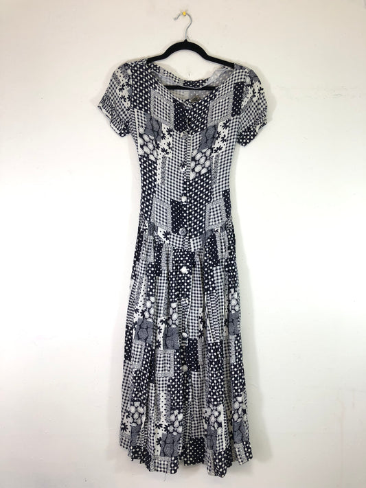 Patchwork Print Dress