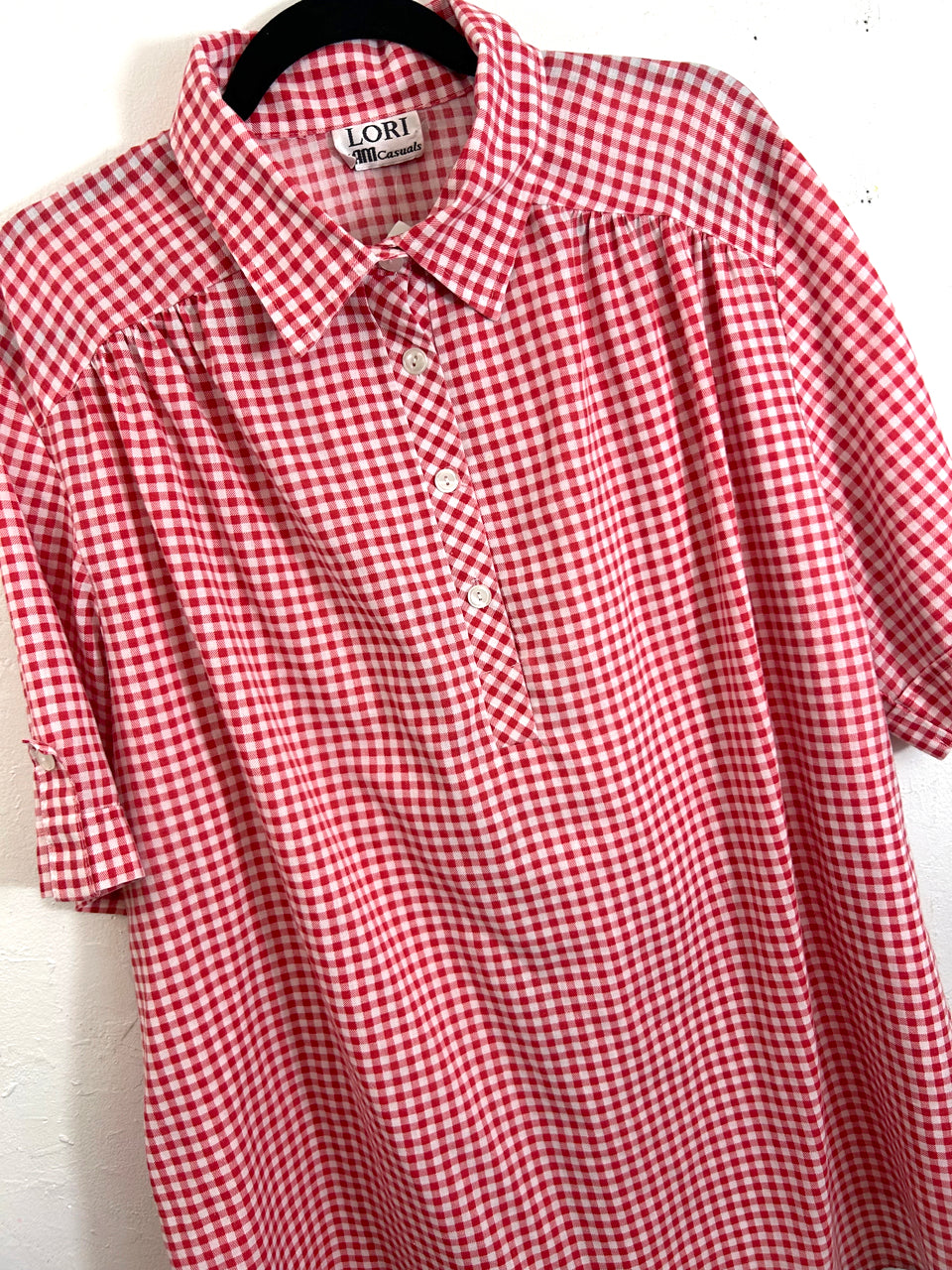 Lori by AM Casuals Red & White Checkered Top