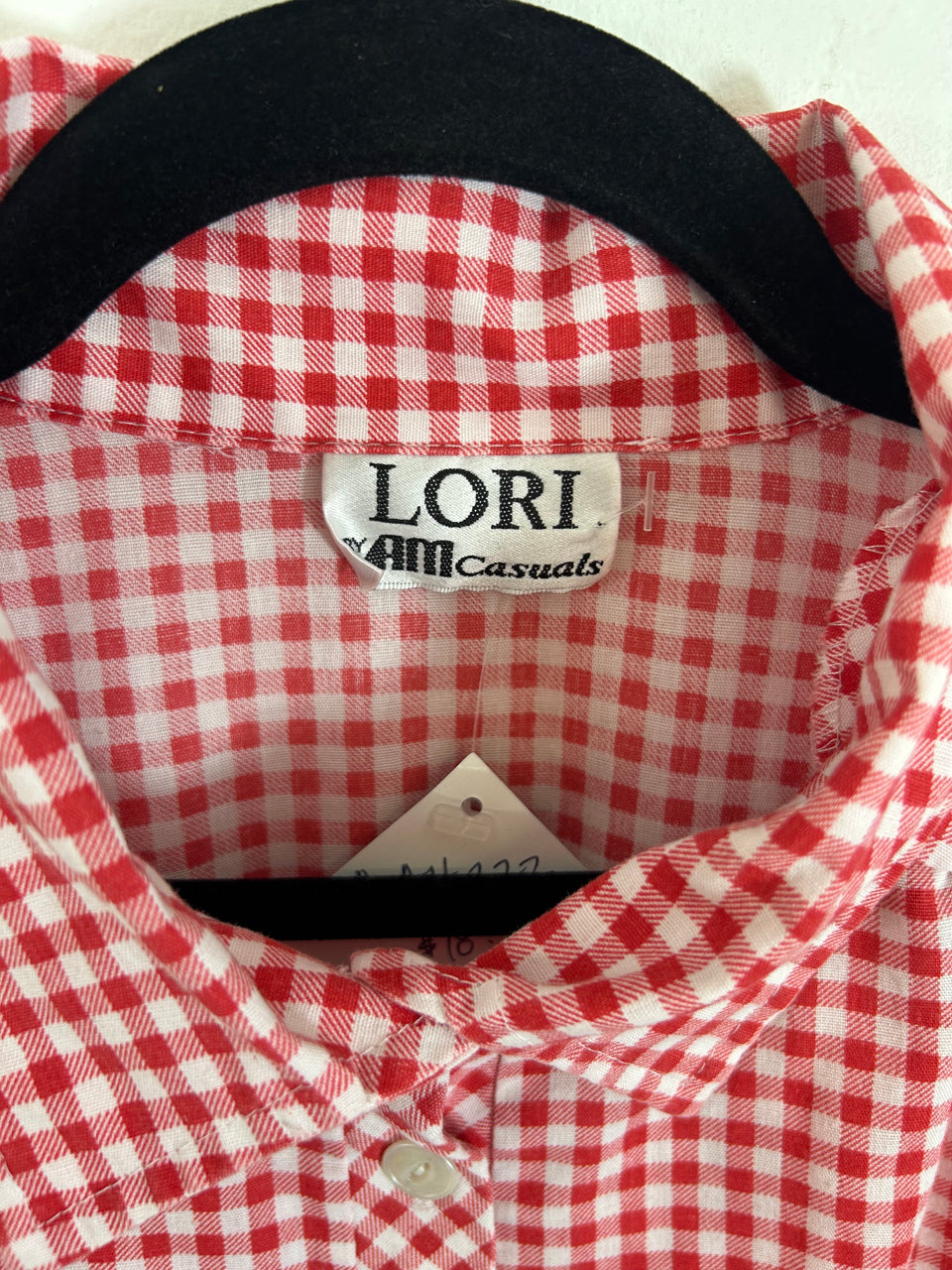 Lori by AM Casuals Red & White Checkered Top