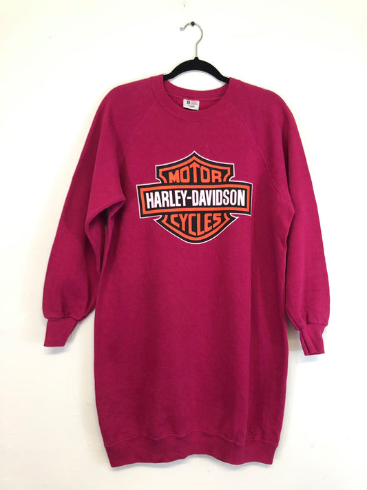 Harley Davidson Pink Sweatshirt Dress