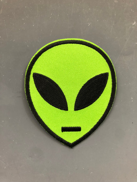 Alien Head Iron-On Patch