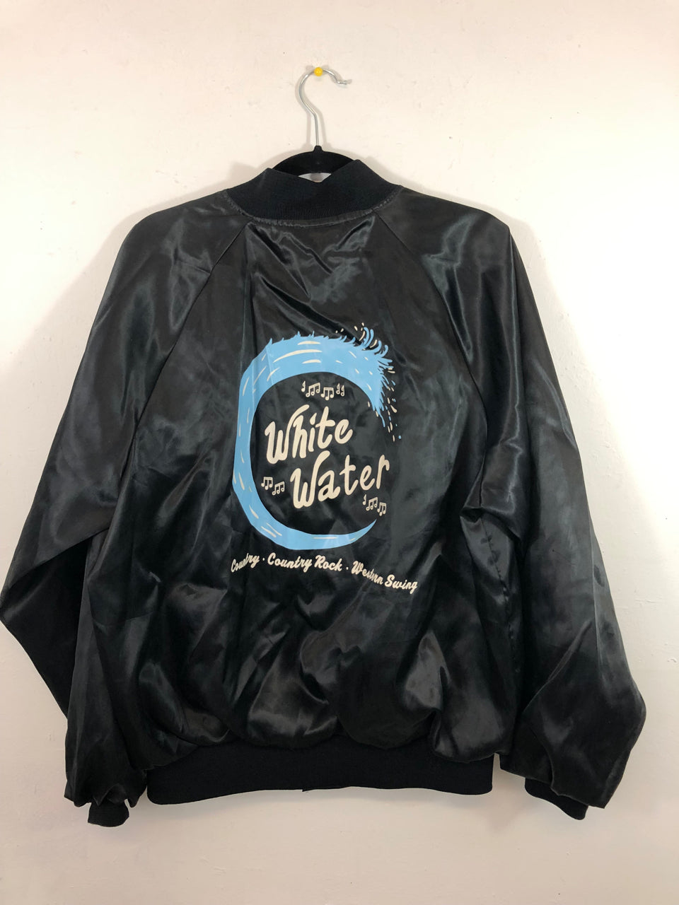 White Water Black Satin Jacket