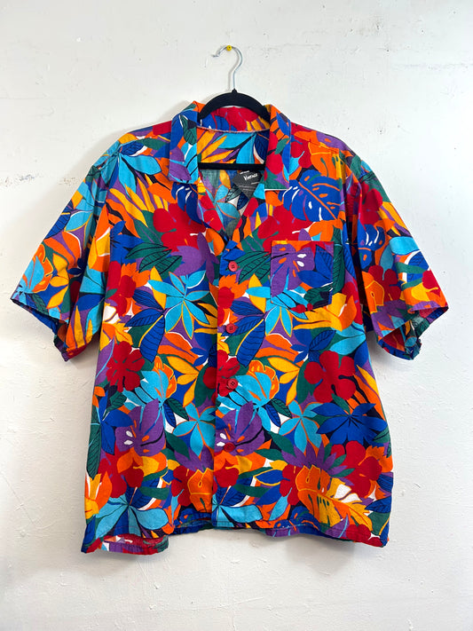 Tropical Short-Sleeved Button Up Shirt