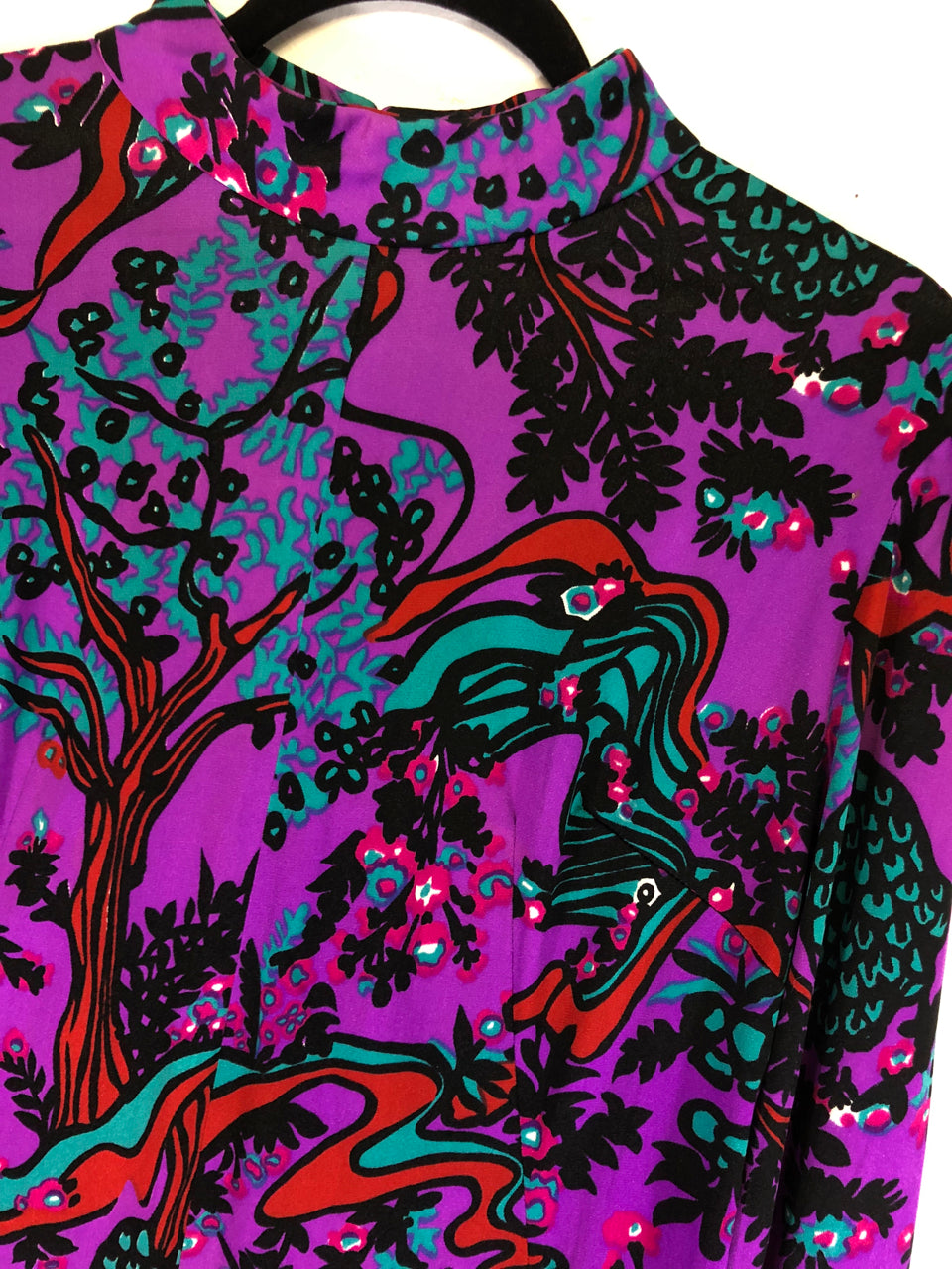 70s Psychedelic Forest Dress