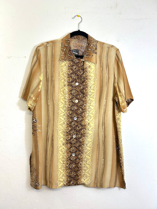 Tiki Printed Button-Up Shirt