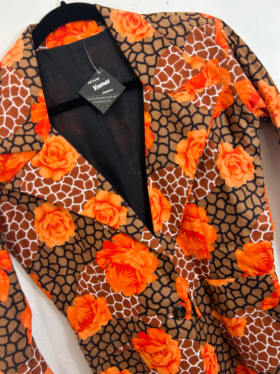 Orange Roses & Animals Blazer