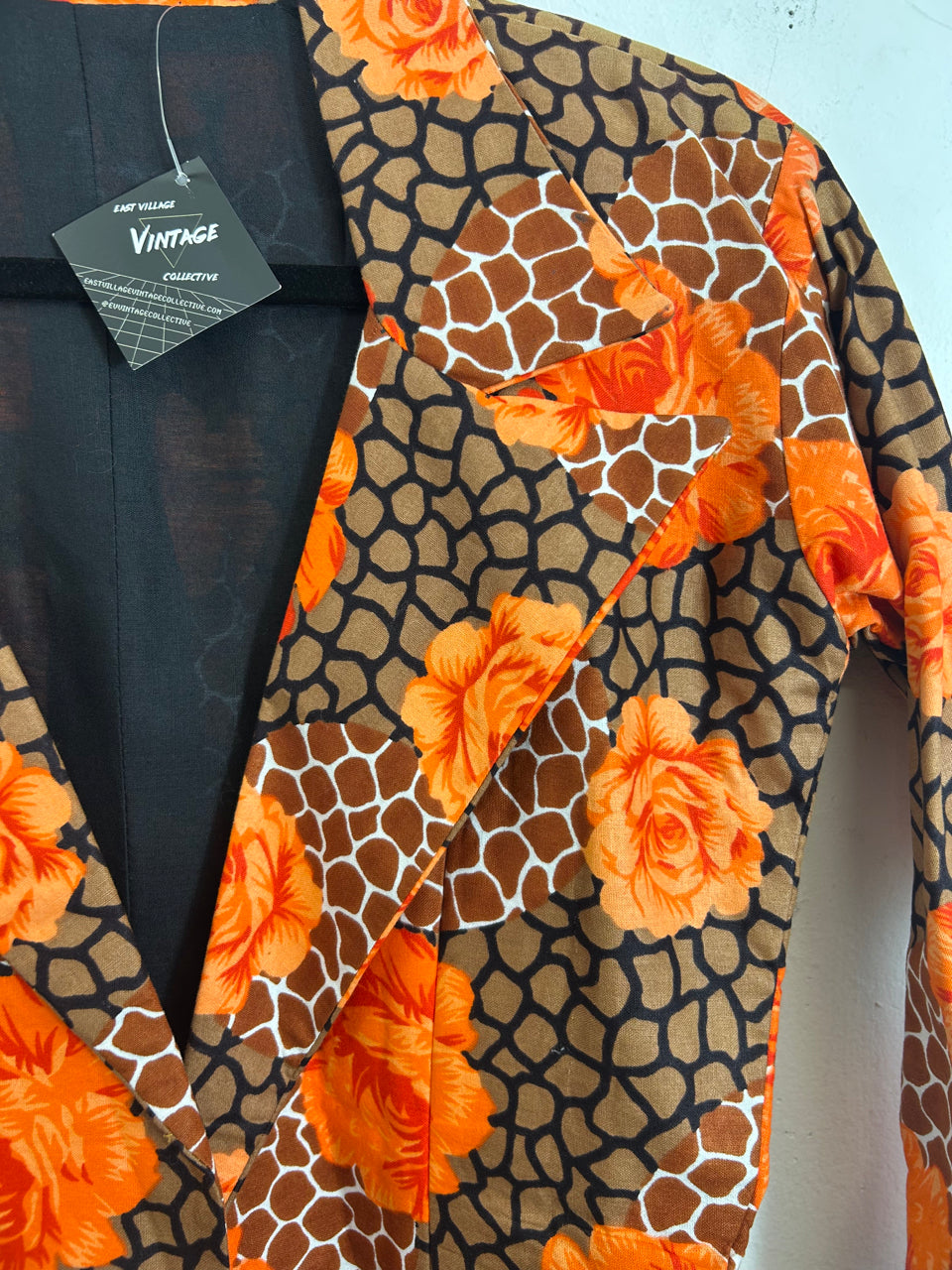 Orange Roses & Animals Blazer