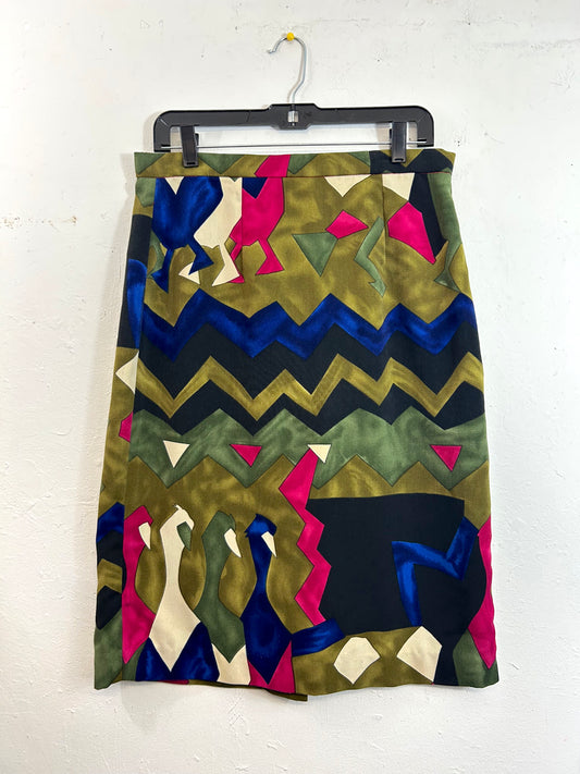 Abstract Print Skirt