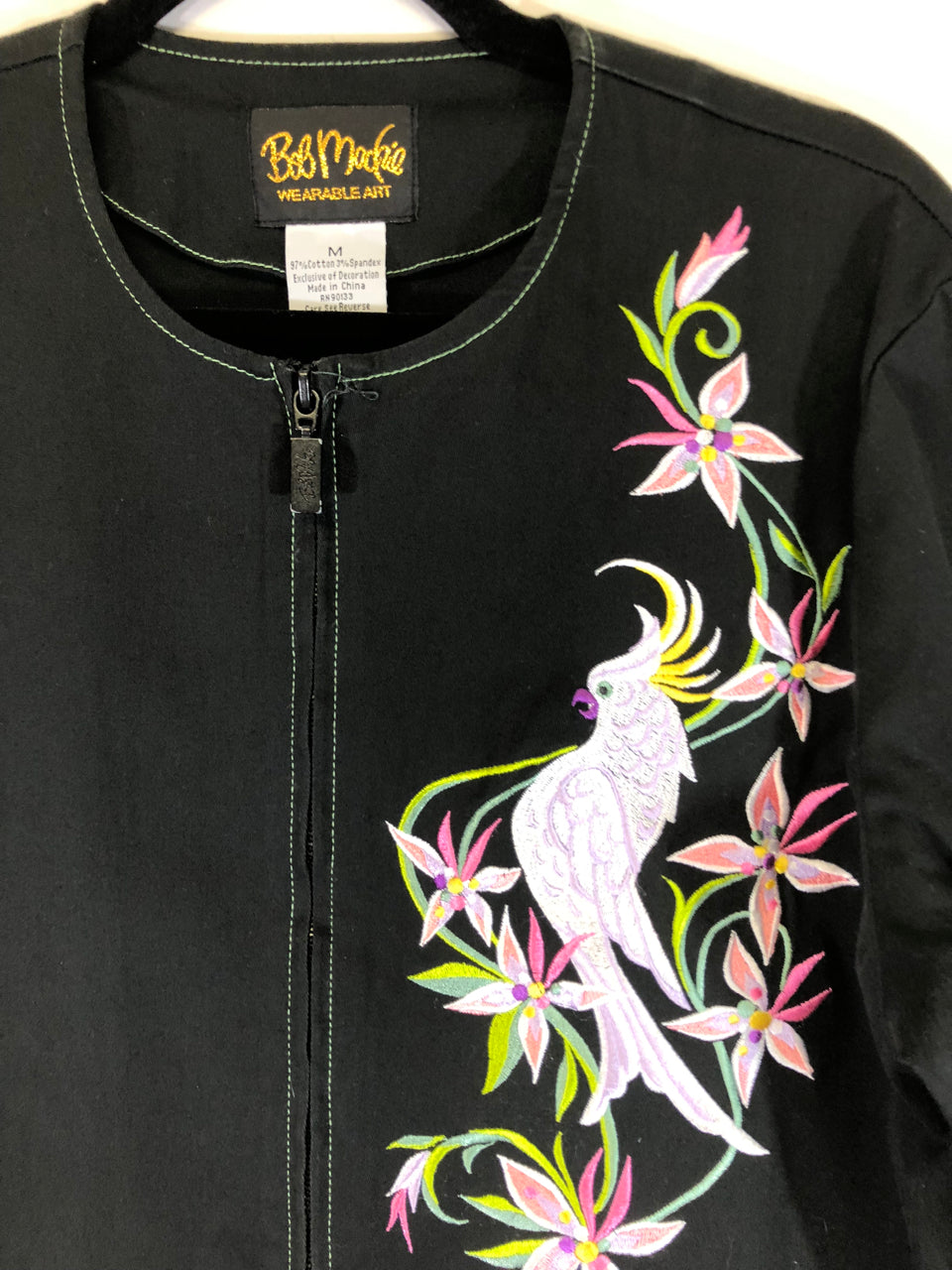 Bob Mackie Cockatoo Embroidered Jacket