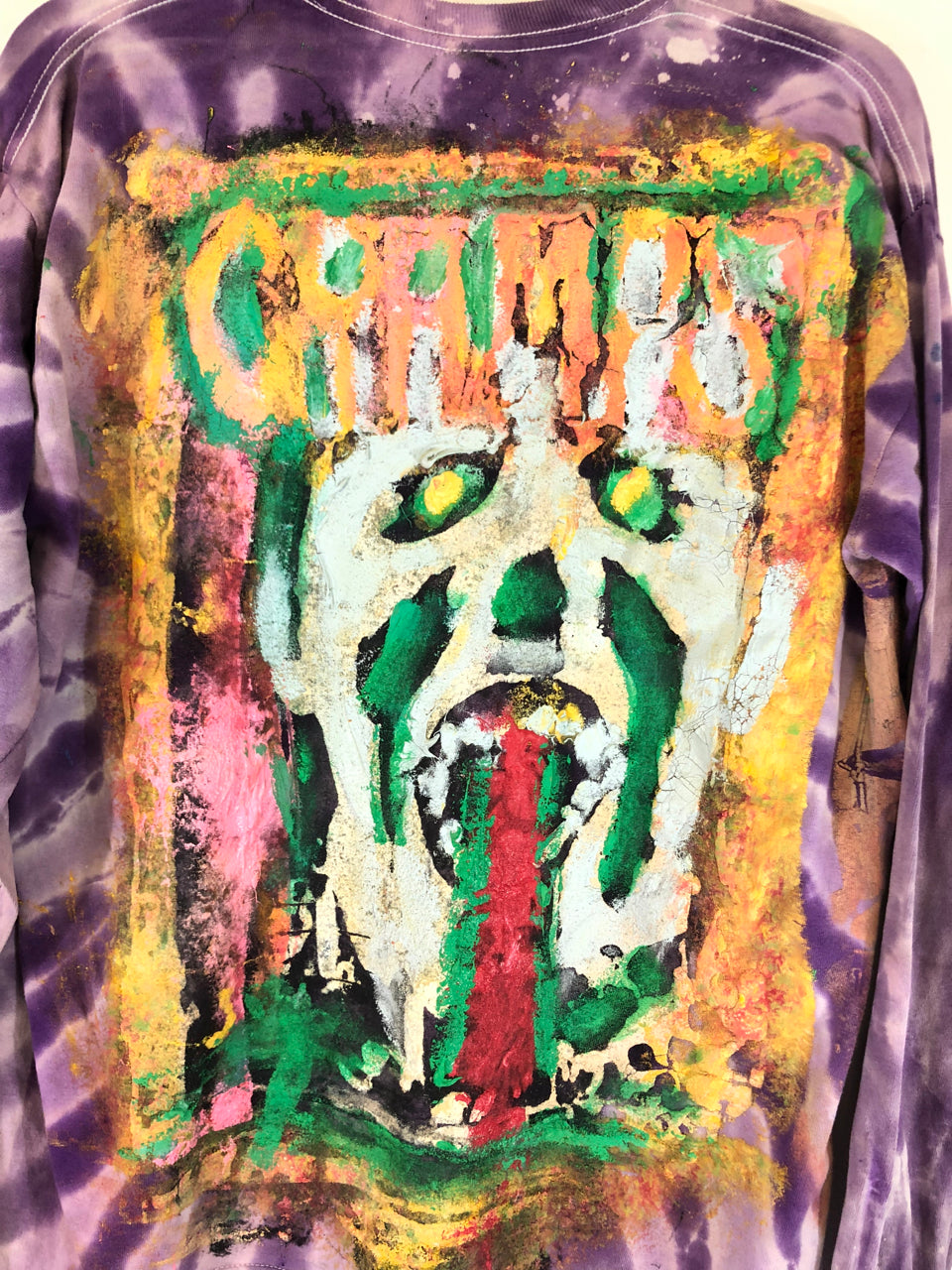 The Cramps Hand Painted Long-Sleeveless Tie Dyed T-Shirt