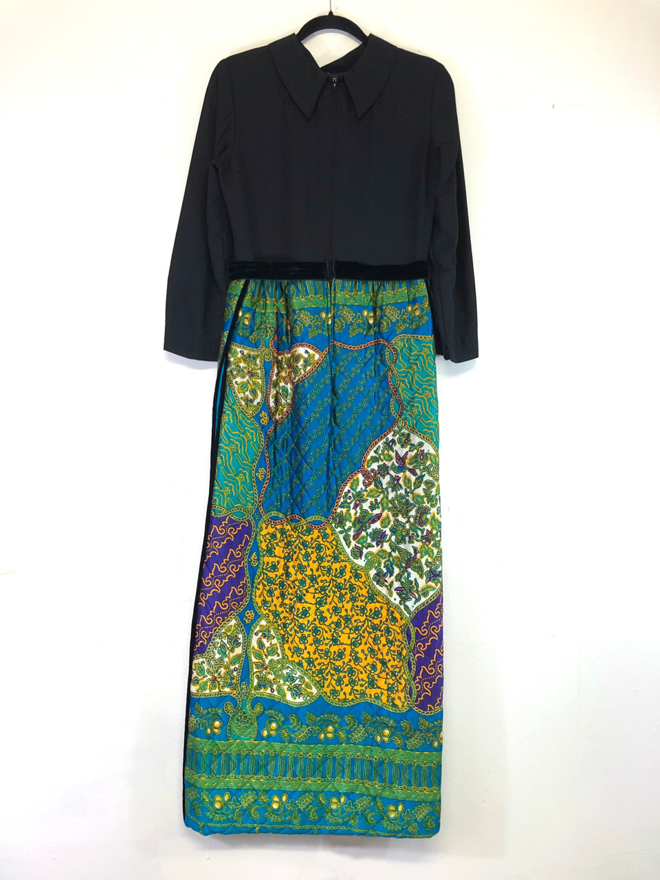 70s Quilted Maxi Dress