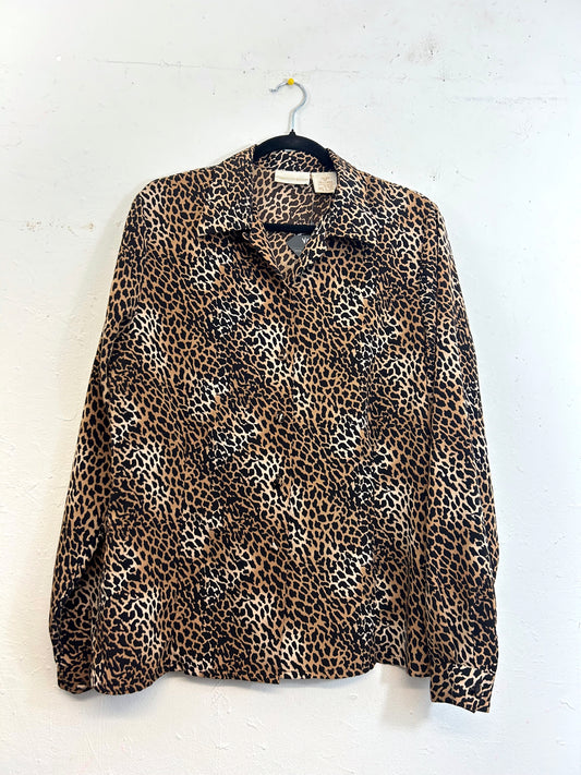 Christie & Jill Leopard Print Blouse