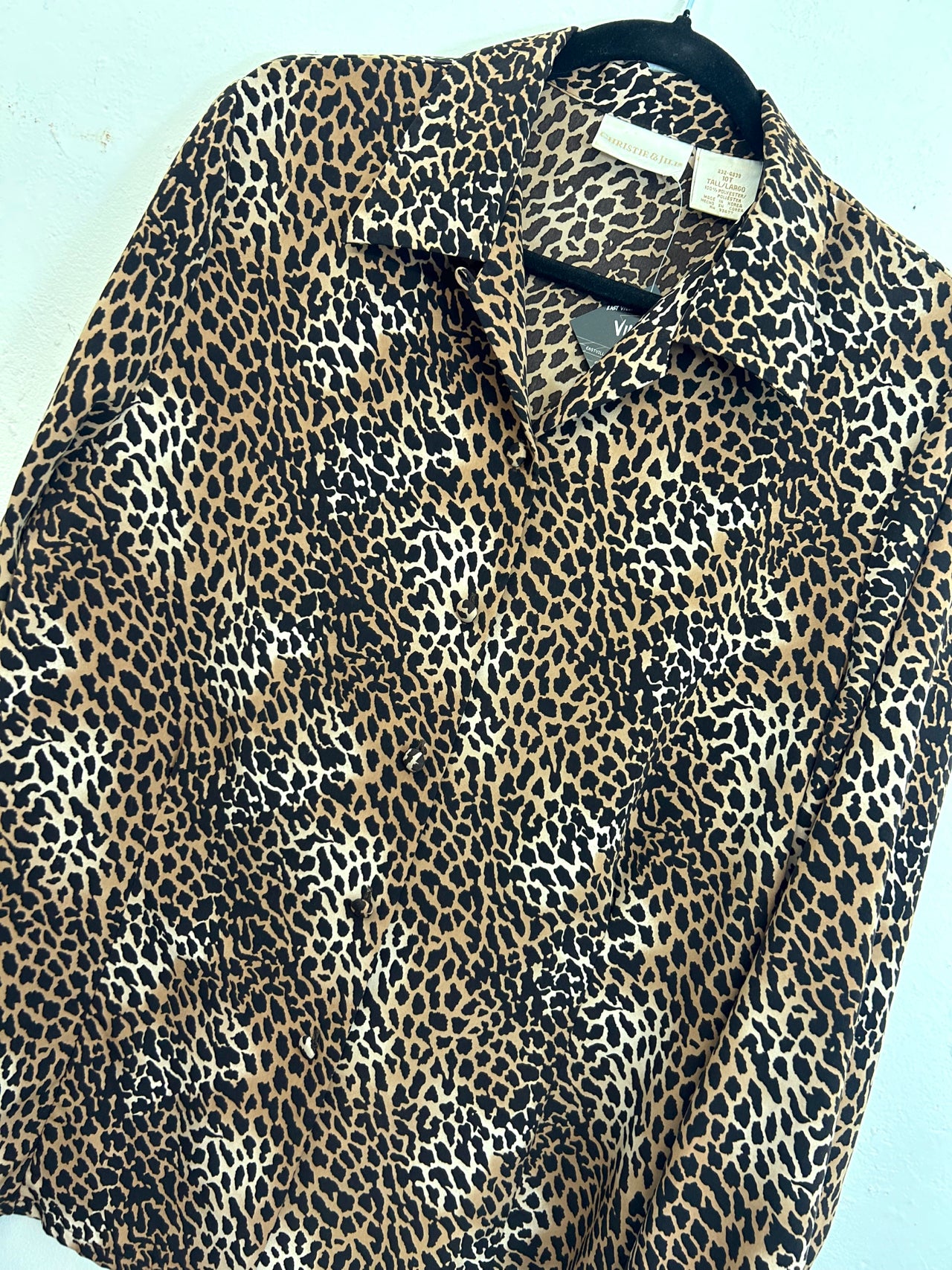 Christie & Jill Leopard Print Blouse