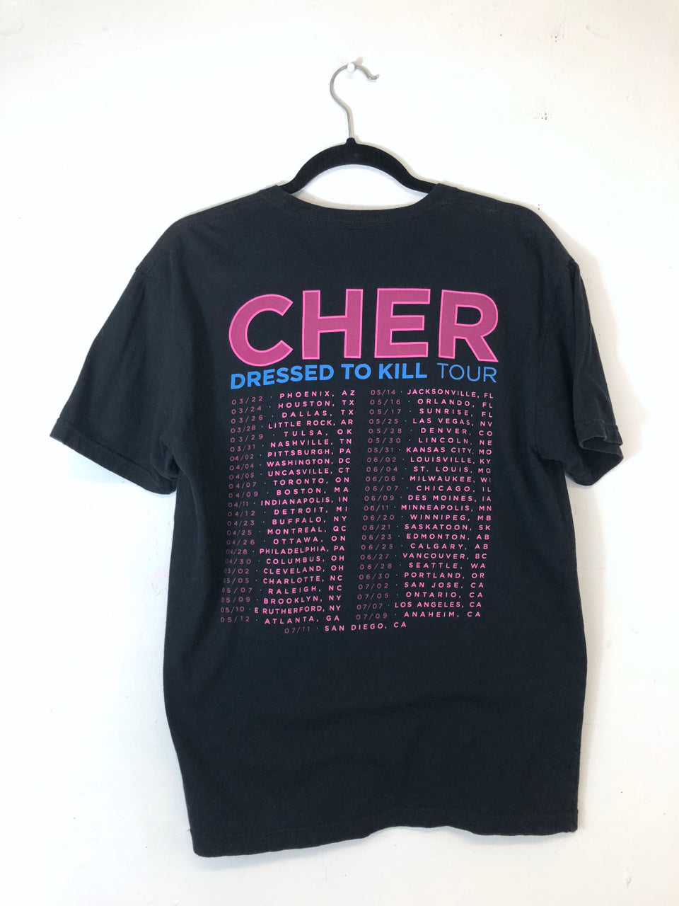 Cher Dressed To Kill Tour T-Shirt Size Small White 2014 Concert Band Tee store Music