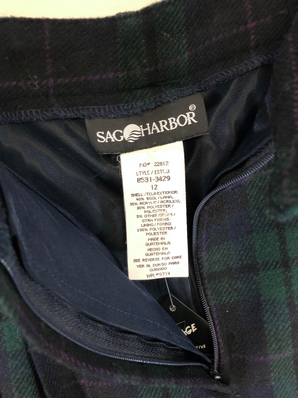 Sag Harbor Wool Checkered Shorts
