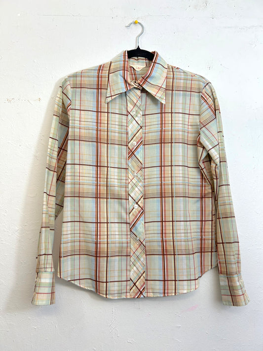 Shirt Accent Plaid Top