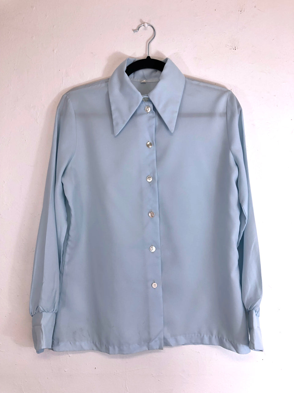 Powder Blue 70s Blouse