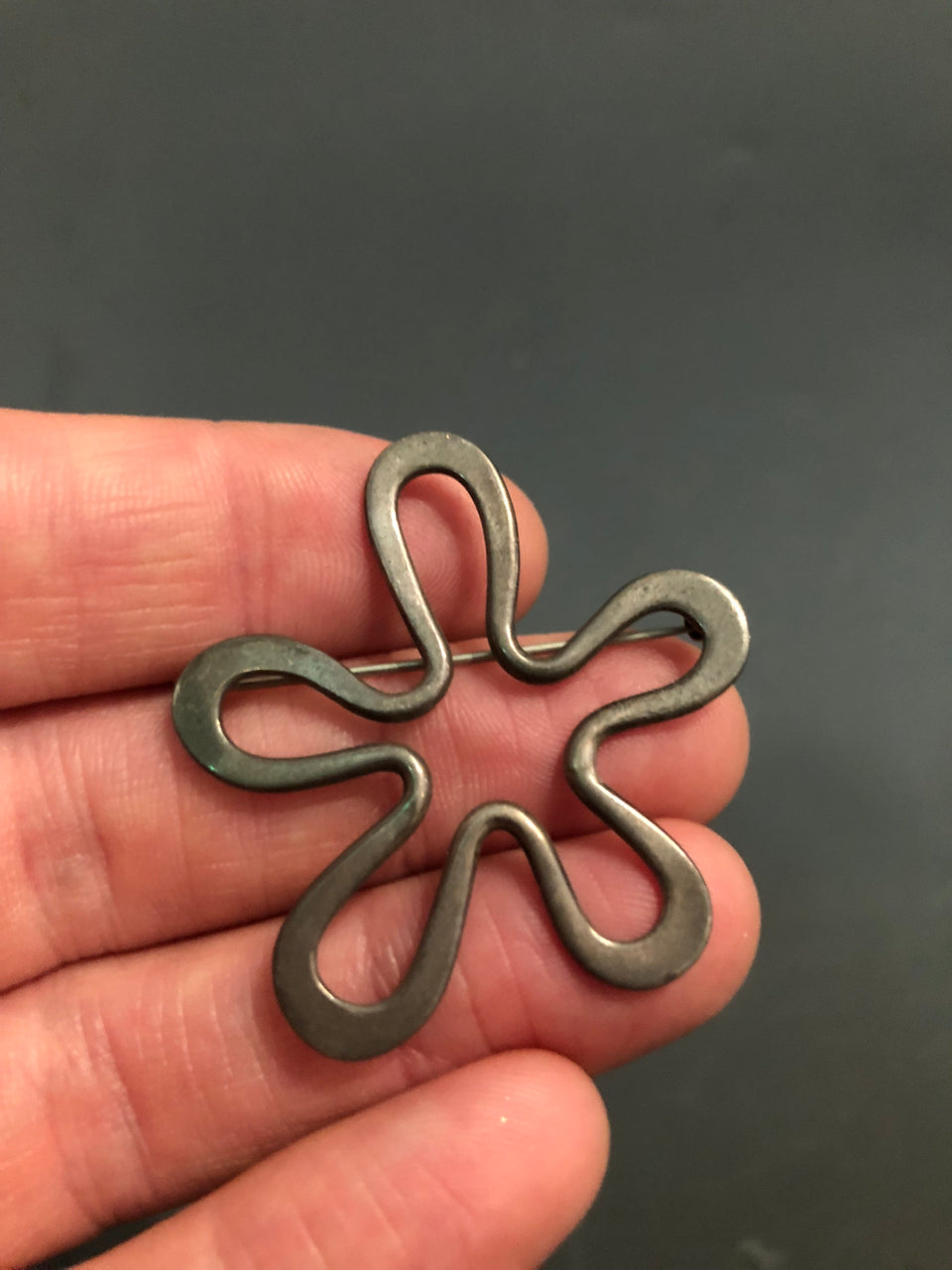 Silver Flower Brooch