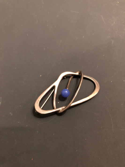 Spacey Silver Brooch