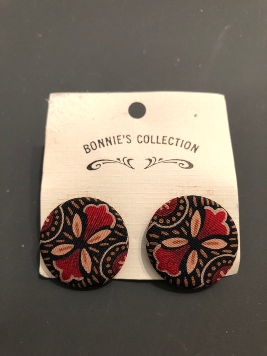 Bonnie's Collection Cloth Covered Earrings (Design 1)