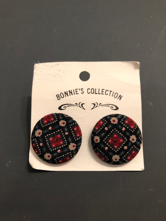 Bonnie's Collection Cloth Covered Earrings (Design 2)