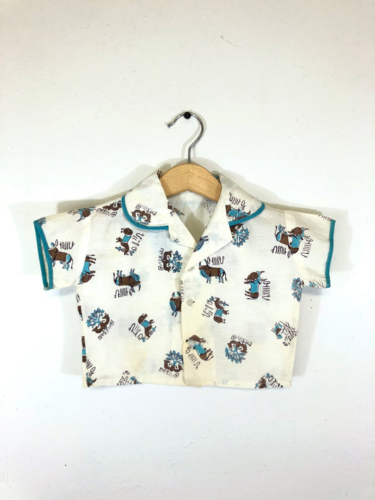 Kid's Animals Linen Top