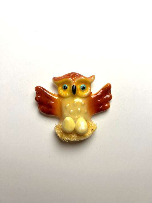 Magnet - Owl with Eggs