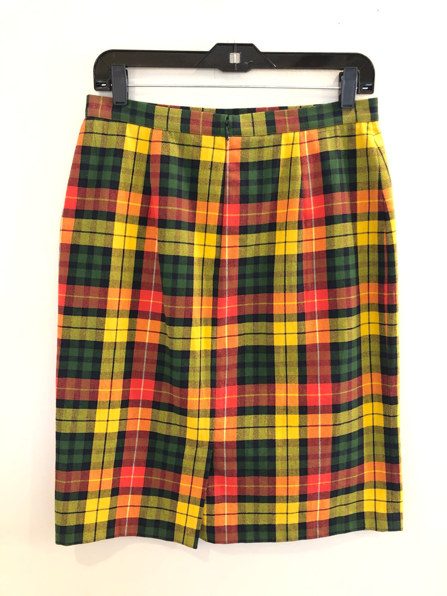 Liz Claiborne Plaid Yellow Mini Skirt