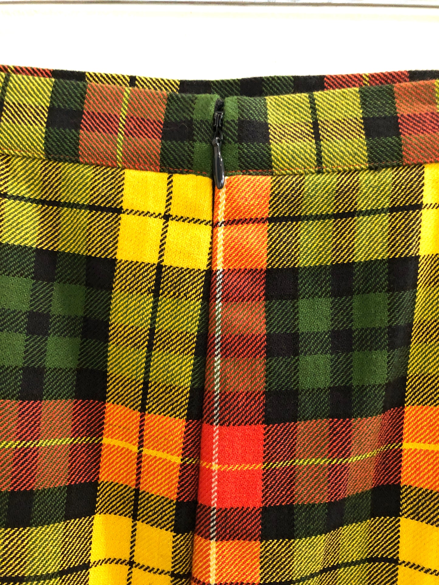 Liz Claiborne Plaid Yellow Mini Skirt